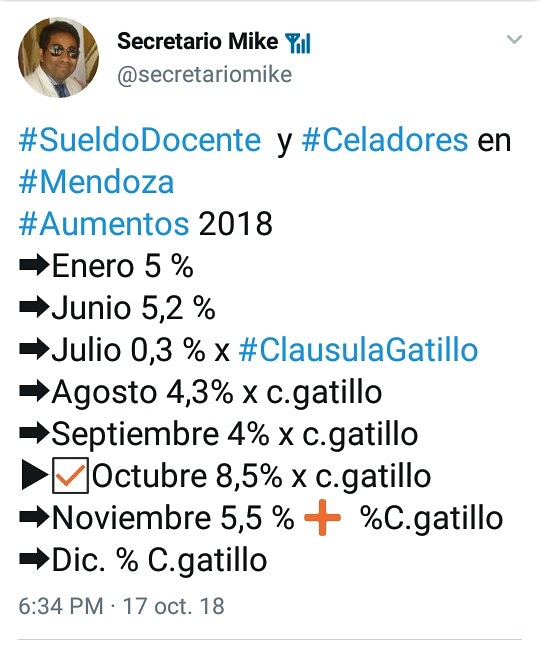 info 8,5 aumento octubre