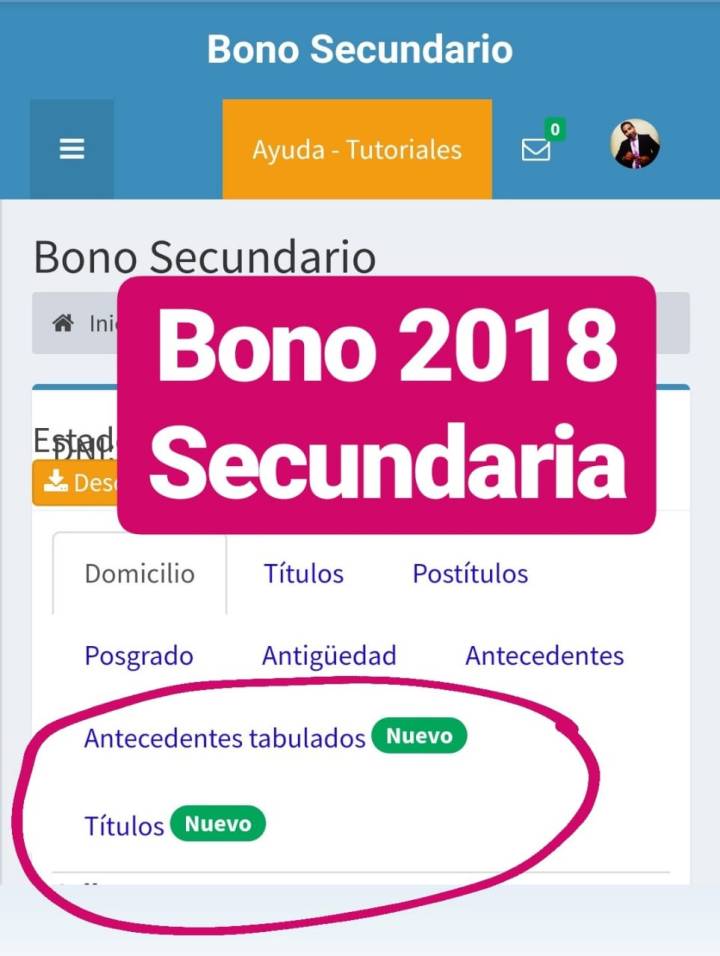 bono etapa antecedentes